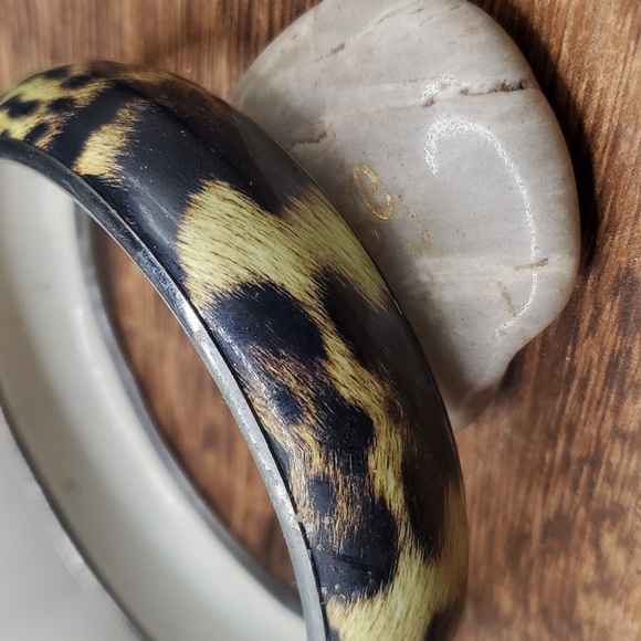 B3125 leopard animal print pattern‎ chunky bracelet - Picture 2 of 2